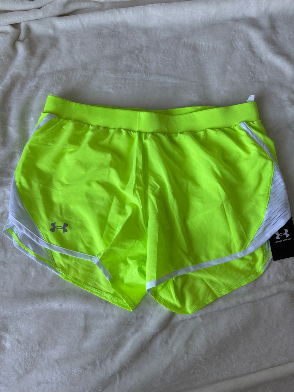Under Armour Women's Neon Yellow Athletic Running Shorts